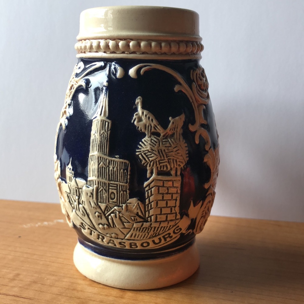 Vintage Mini Strasbourg Germany Mini Souvenir Beer Stein Mug